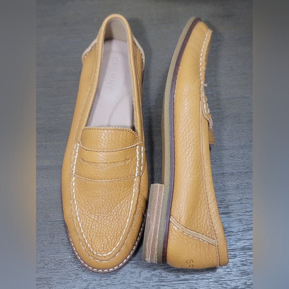 Sperry Tan Leather Loafers - Picture 4 of 8